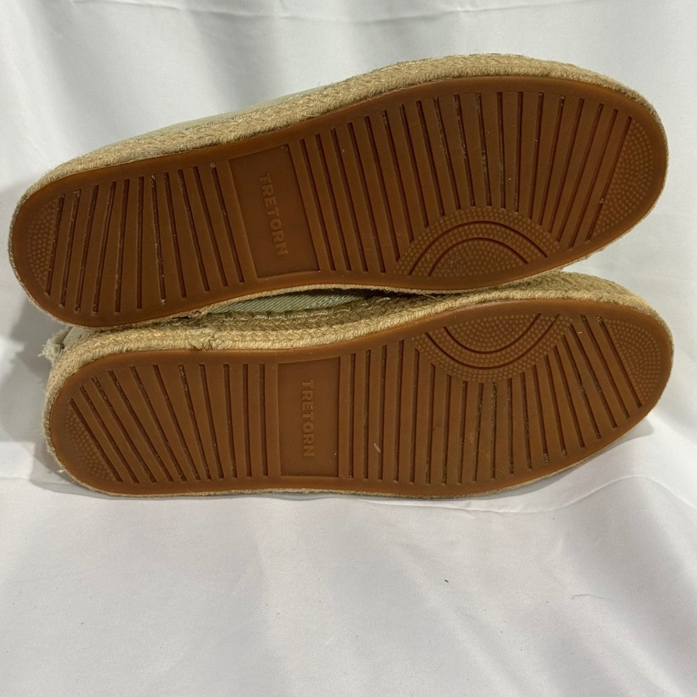Tretorn Eve Platform Espadrille Sneaker Light Blue Canvas Frayed Jute Womens 8.5 - Picture 11 of 12